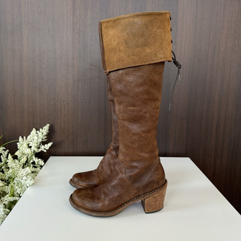 Fiorentini + Baker Tall Brown Leather Riding Boots Sz 35.5 - (US 5.5)